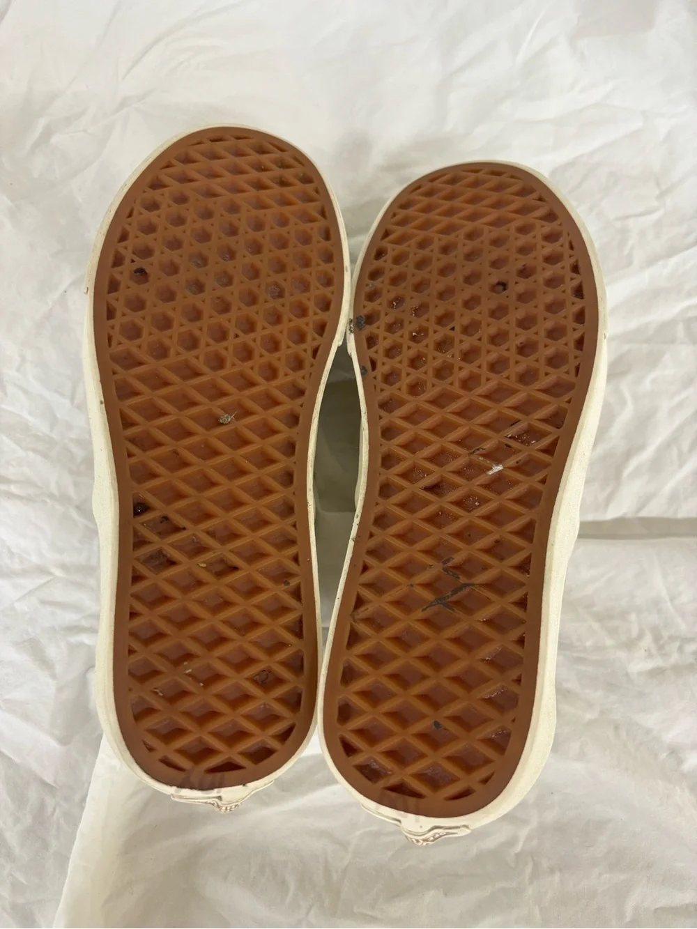 Vans Cream/Floral Print Canvas Slip-On Sneakers | Women Size 5.5